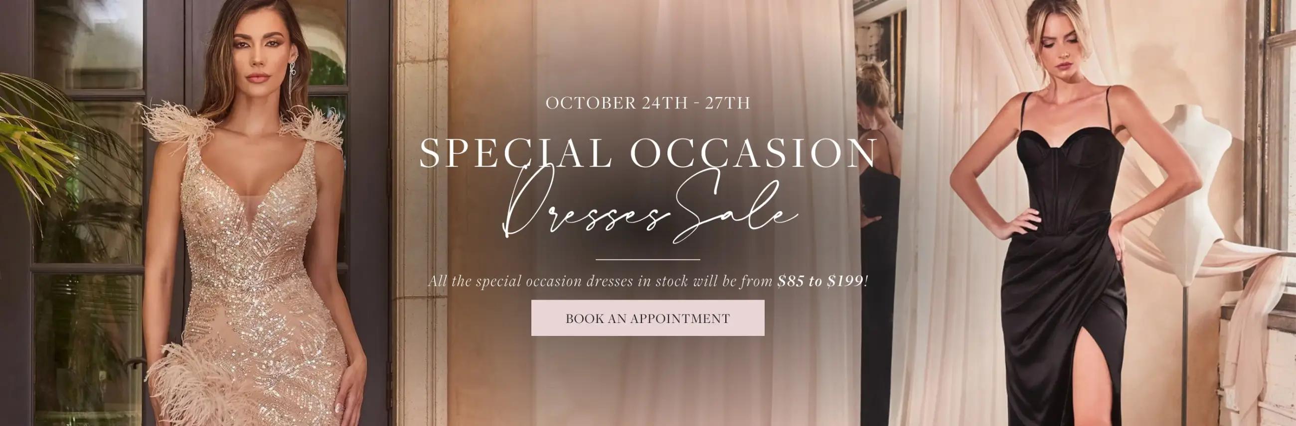 Special Occasion Dresses Sale Desktop Banner