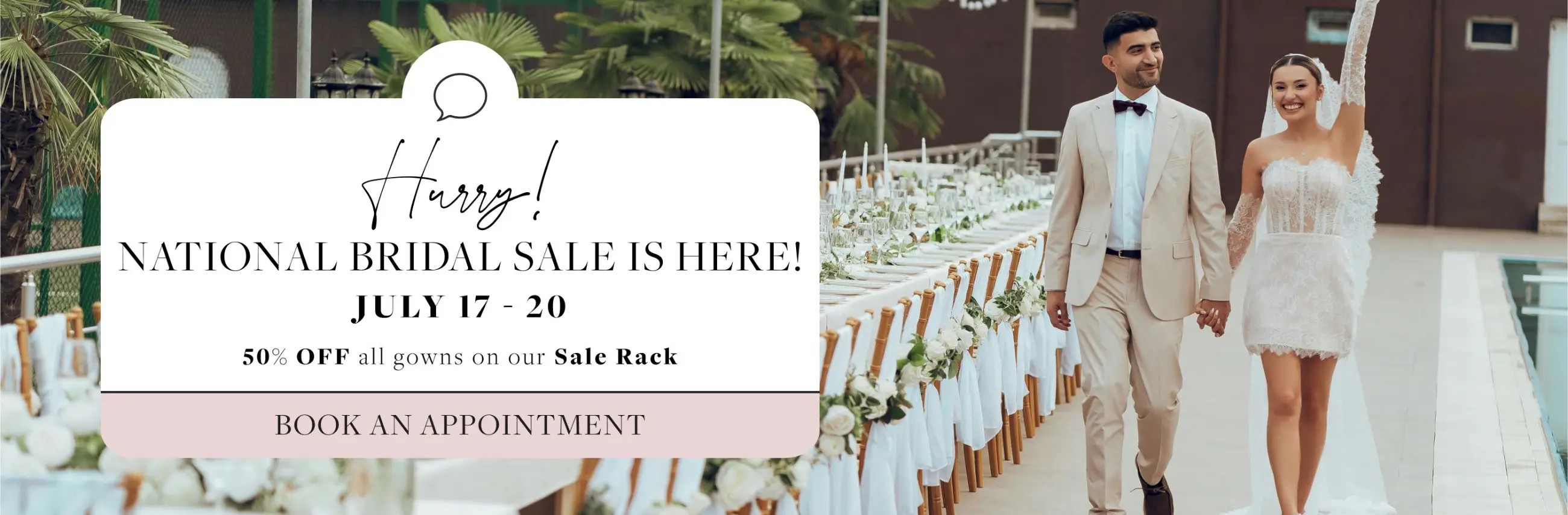 National Bridal Sale 2025 Banner for Desktop
