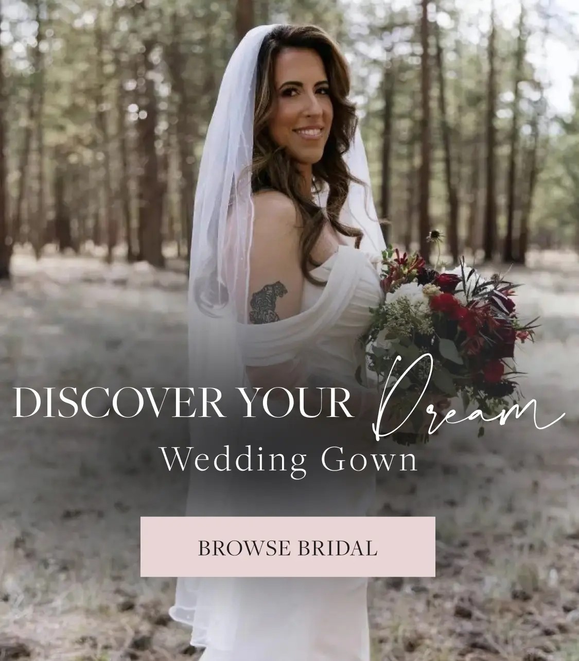 Discover Your Dream Wedding Gown Mobile Banner