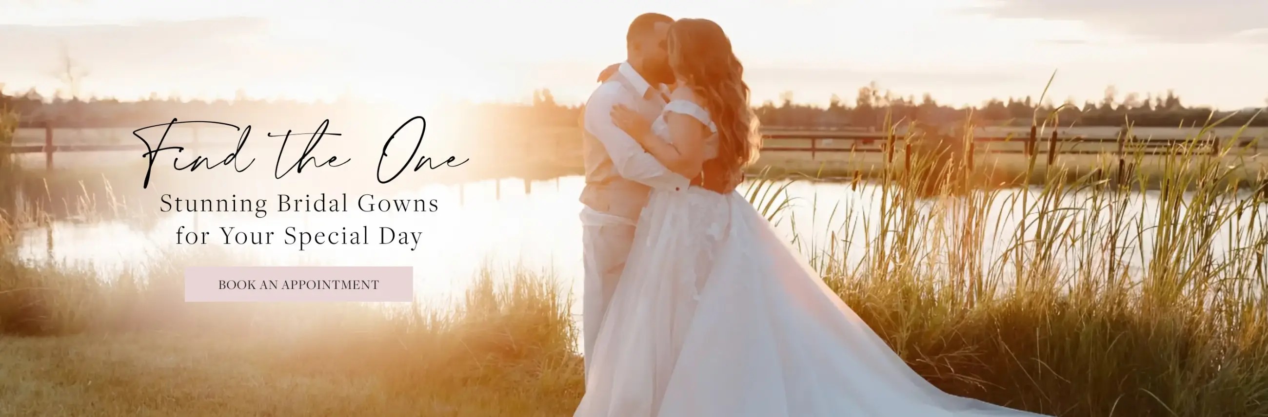 Find The One Stunning Bridal Gowns Desktop Banner