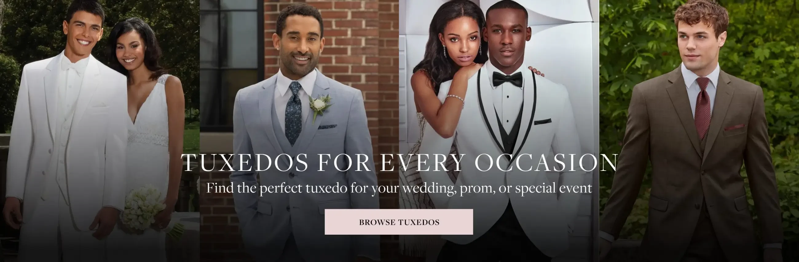 Tuxedos For Every Occasion Desktop Banner