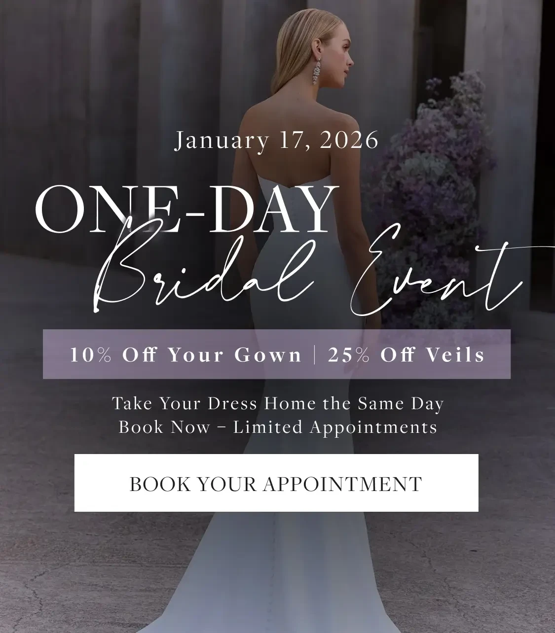 One Day Bridal Event Mobile Banner
