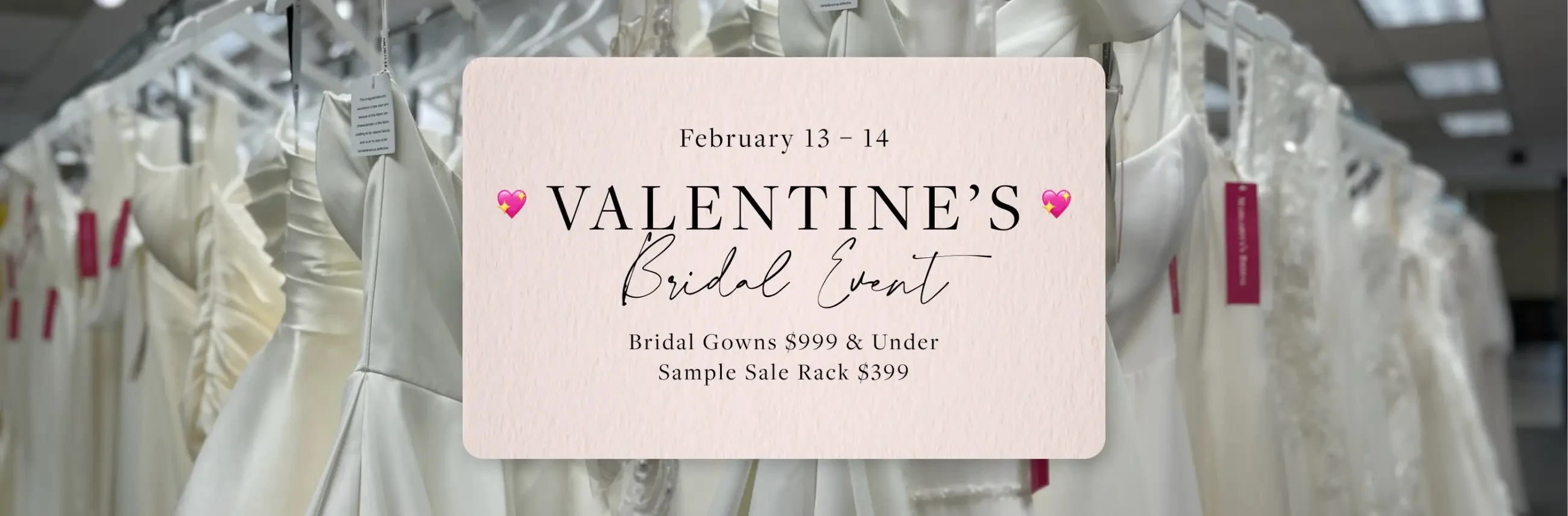 Valentine's Bridal Event Desktop Banner