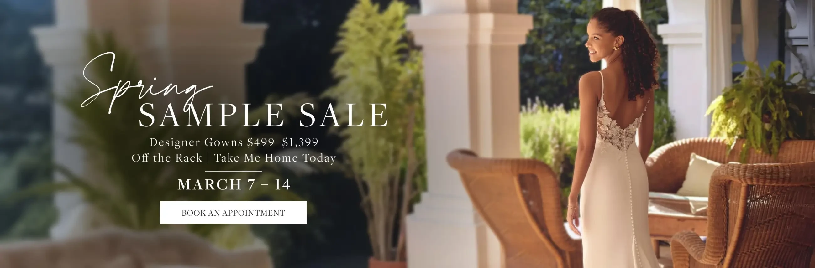 Spring Sample Sale Desktop Banner