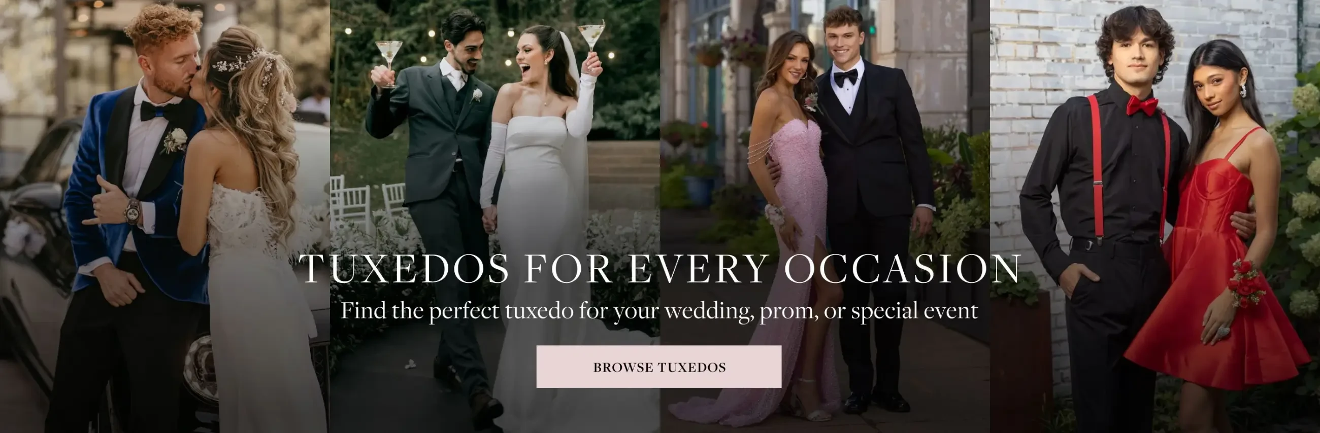 Tuxedos For Every Occasion Desktop Banner