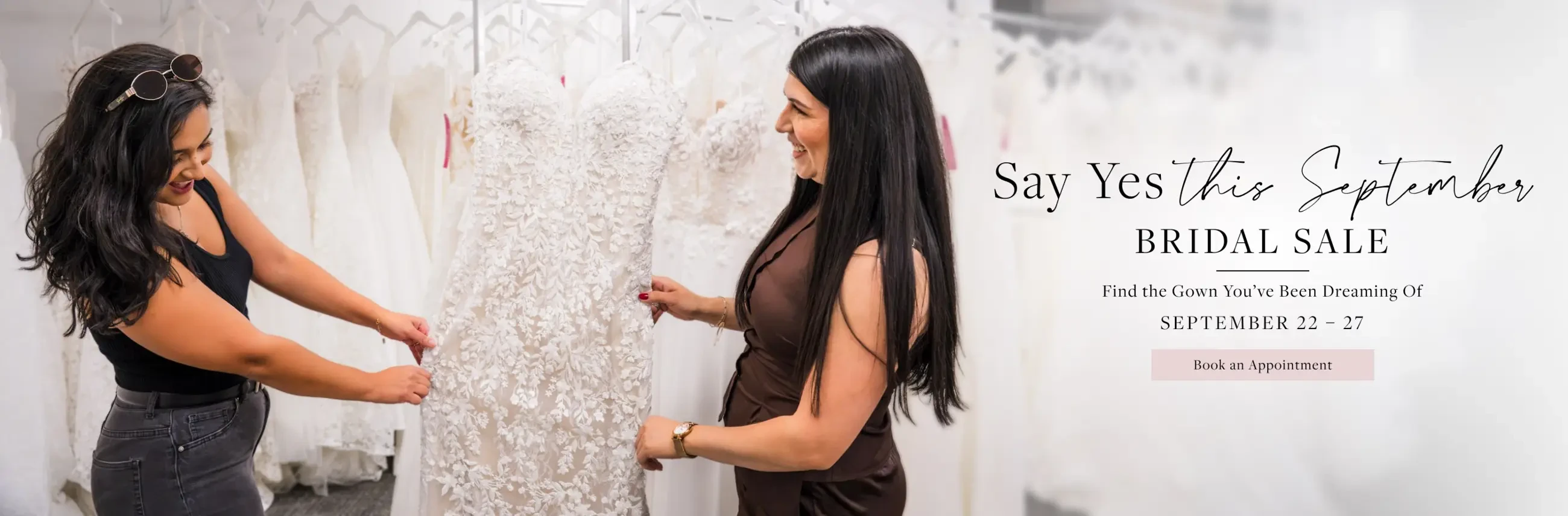 September Bridal Sale Desktop Banner