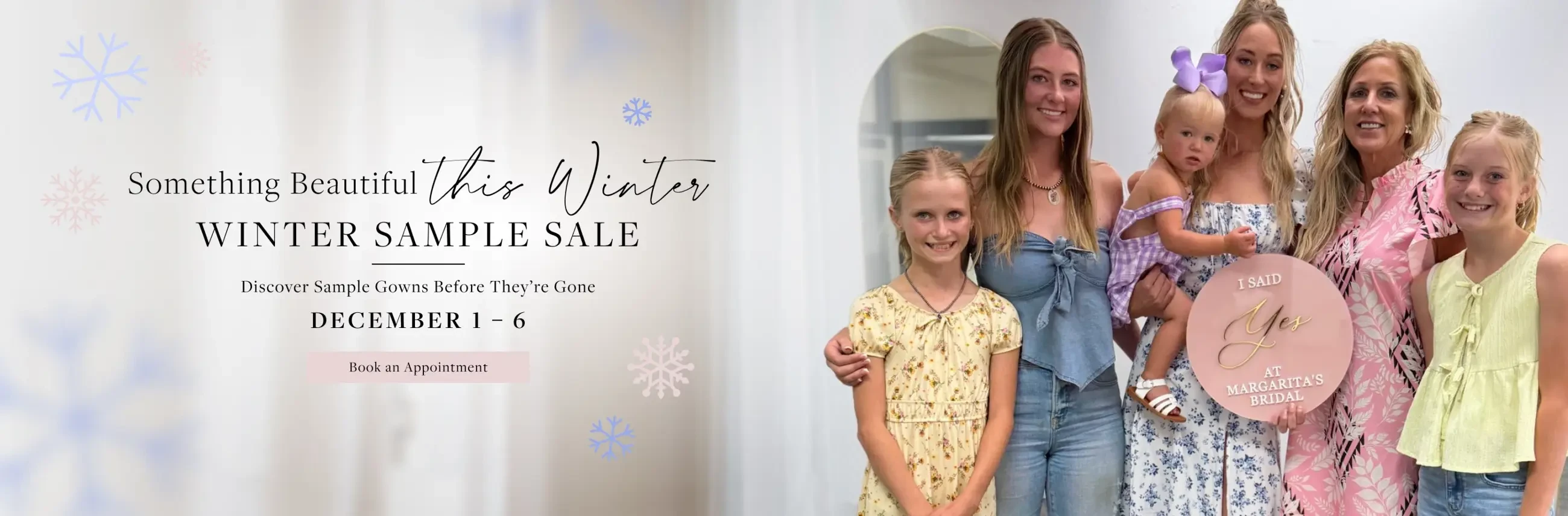 Winter Sample Sale Desktop Banner