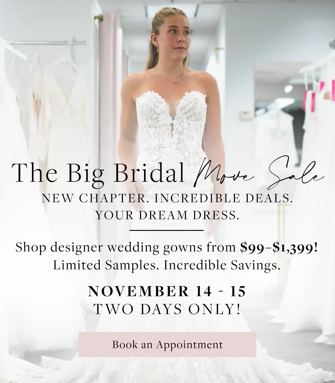 The Big Bridal Move Sale Mobile Banner