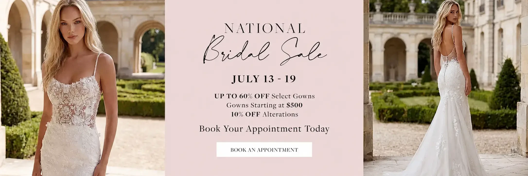 National Bridal Sale Desktop Banner